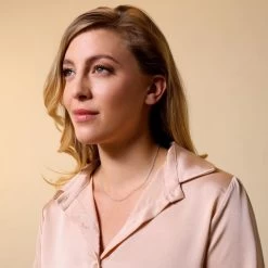 Sterling Silver 2mm Diamond Cut Cable Trace Chain Necklace -Fashion Accessories Store sterling silver cable trace chain necklace female model far view tchtrdc2 2000q6