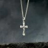 Sterling Silver Byzantine Crucifix Cross Necklace