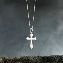 Sterling Silver Byzantine Cross Necklace