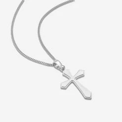 Sterling Silver Byzantine Cross Necklace -Fashion Accessories Store sterling silver cross necklace chain options flat 2000q6 nk pe crs6 s tchcu12