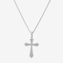Sterling Silver Byzantine Cross Necklace -Fashion Accessories Store sterling silver cross necklace chain options hang far 2000q6 nk pe crs6 s tchcu12