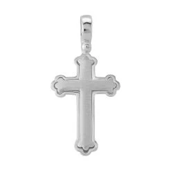 Sterling Silver Budded Cross Pendant