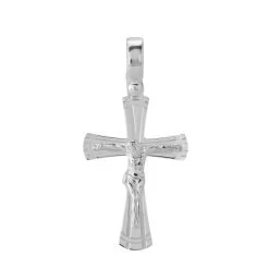 Sterling Silver Byzantine Crucifix Cross Pendant