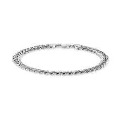 Sterling Silver 6.3mm Diamond Cut Cuban Bracelet -Fashion Accessories Store sterling silver cuban bracelet 6 3 mm 2000px80pc side