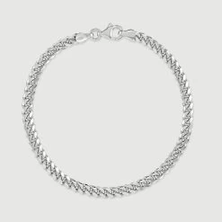 Sterling Silver 4.2mm Diamond Cut Cuban Bracelet
