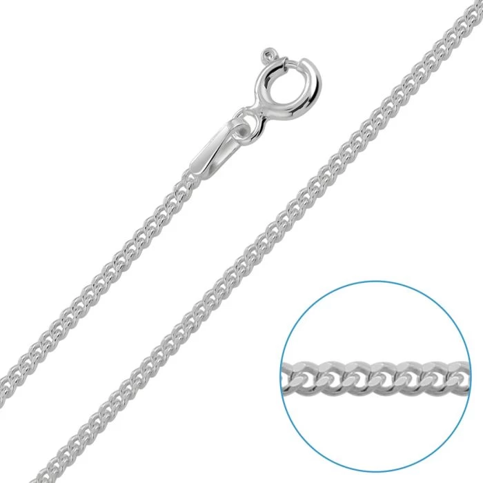 Children's Sterling Silver 1.5mm Curb Chain 14" Inch 1 Children's Sterling Silver 1.5mm Curb Chain 14" Inch