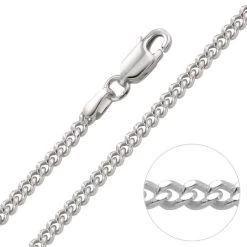 Fashion Accessories Store -Fashion Accessories Store sterling silver curb chain 2 4mm tchcu24 900px