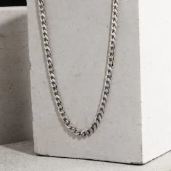 Sterling Silver 4.3mm Diamond Cut Curb Chain Necklace 12 Sterling Silver 4.3mm Diamond Cut Curb Chain Necklace -Fashion Accessories Store sterling silver curb chain 4 3 mm 2