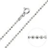 Sterling Silver 1.5mm Diamond Cut Ball Bead Chain Necklace