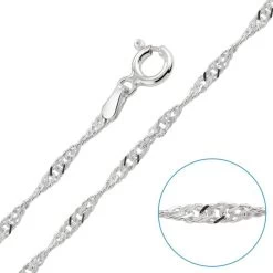 Children's Sterling Silver 2mm Singapore Chain 16" Inch