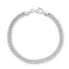 Sterling Silver 5.7mm Double Curb Bracelet Diamond Cut