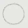 Sterling Silver 3mm Diamond Cut Figaro Link Bracelet