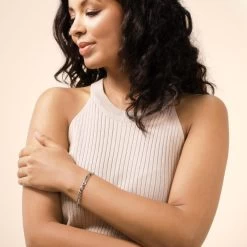 Sterling Silver 5.7mm Diamond Cut Figaro Link Bracelet -Fashion Accessories Store sterling silver figaro bracelet female model far vw tchbrfg57 2000q6 1