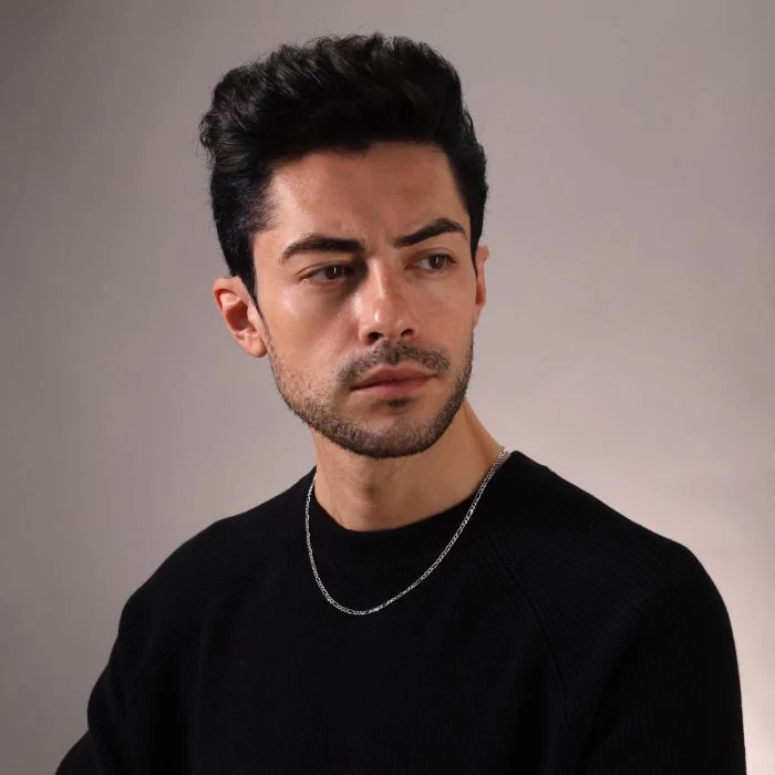 Sterling Silver 3mm Diamond Cut Figaro Chain Necklace 6 Sterling Silver 3mm Diamond Cut Figaro Chain Necklace - Image 6