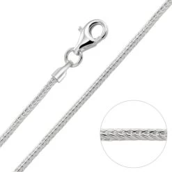 Sterling Silver 1.5mm Foxtail ChainNecklace