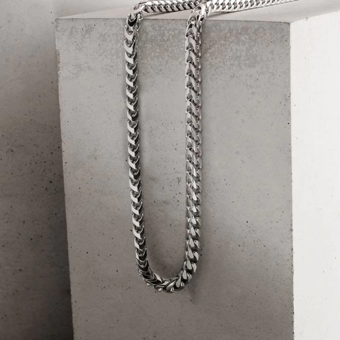 Sterling Silver 4mm Franco Chain Necklace 3 Sterling Silver 4mm Franco Chain Necklace - Image 3