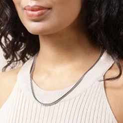 Sterling Silver 3mm Franco Chain Necklace -Fashion Accessories Store sterling silver franco chain female model near vw tchfro30 2000q6