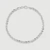 Sterling Silver 3.7mm Diamond Cut Marina Bracelet