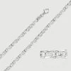 Sterling Silver 3.7mm Diamond Cut Marina Chain Necklace