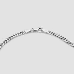 Sterling Silver 3.5mm Diamond Cut Cuban Chain Necklace