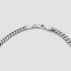 Sterling Silver 4.9mm Diamond Cut Cuban Chain Necklace -Fashion Accessories Store sterling silver miami cuban chain necklace 4 9 mm claspc80 1