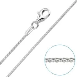 Children's Sterling Silver 1.2mm Popcorn Chain 14" Inch