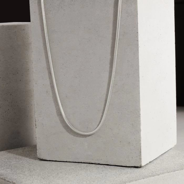 Sterling Silver 1.9mm Snake Chain Necklace 4 Sterling Silver 1.9mm Snake Chain Necklace - Image 4