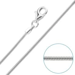 Children's Sterling Silver 1.2mm Real Snake Chain 14" Inch