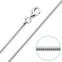 Children's Sterling Silver 1.4mm Real Snake Chain 16" Inch