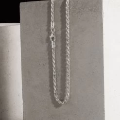 Sterling Silver 2.3mm Diamond Cut Rope Chain Necklace -Fashion Accessories Store sterling silver rope chain 2 3 mm 1