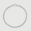 Sterling Silver 3.7mm Rounded Box Bracelet