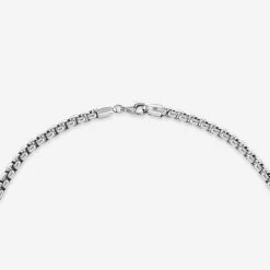 Sterling Silver 5.2mm Rounded Box Chain Necklace Thick -Fashion Accessories Store sterling silver round box chain clasp view tchbxr52