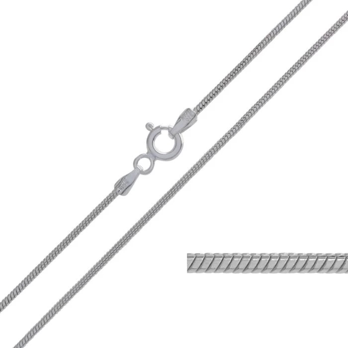 Sterling Silver 1.2mm Snake Chain Necklace 1 Sterling Silver 1.2mm Snake Chain Necklace