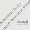 Sterling Silver 5.1mm Square Curb Chain Necklace
