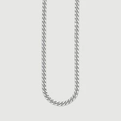 Sterling Silver 4.7mm Diamond Cut Square Curb Chain Necklace 12 Sterling Silver 4.7mm Diamond Cut Square Curb Chain Necklace -Fashion Accessories Store sterling silver square curb chain hanging grey tchcbsq47 2000q6