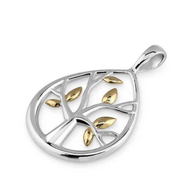 Sterling Silver Two Tone Tree Of Life Pendant 2 Sterling Silver Two Tone Tree Of Life Pendant - Image 2