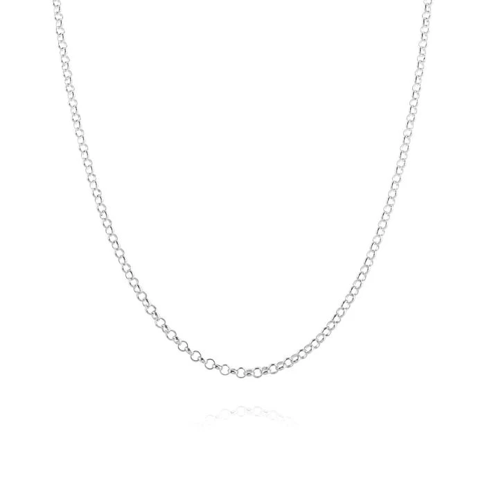 Children's Sterling Silver 2mm Belcher Rolo Chain 14" Inch 2 Children's Sterling Silver 2mm Belcher Rolo Chain 14" Inch - Image 2