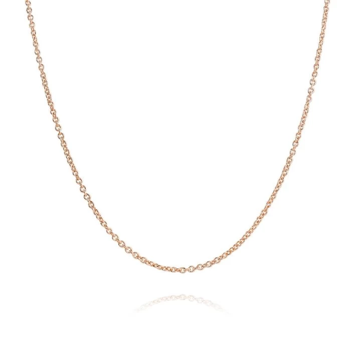 Children's 9ct Rose Gold Plated 1.5mm Cable Trace Chain 16" Inch 2 Children's 9ct Rose Gold Plated 1.5mm Cable Trace Chain 16" Inch - Image 2