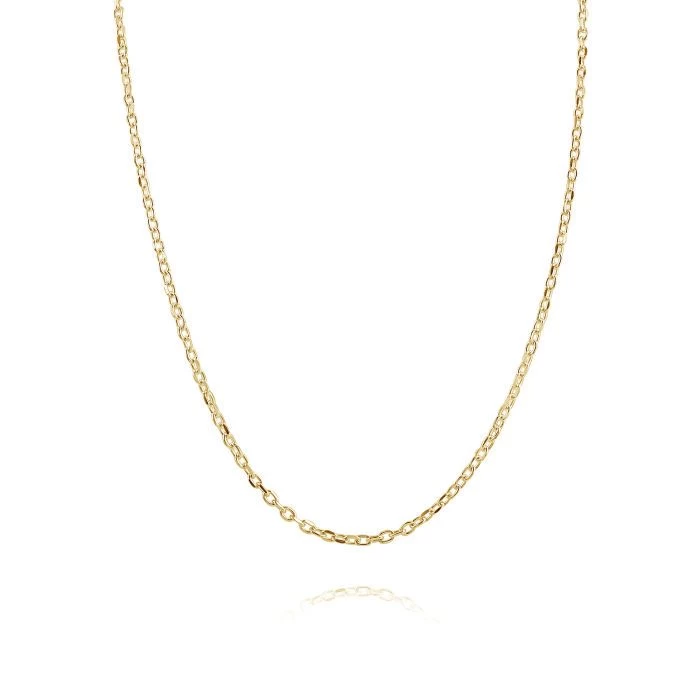 9ct Yellow Gold Plated 2mm Diamond Cut Cable Trace Chain Necklace 2 9ct Yellow Gold Plated 2mm Diamond Cut Cable Trace Chain Necklace - Image 2